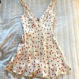 Zara Cherry Print Satin Mini